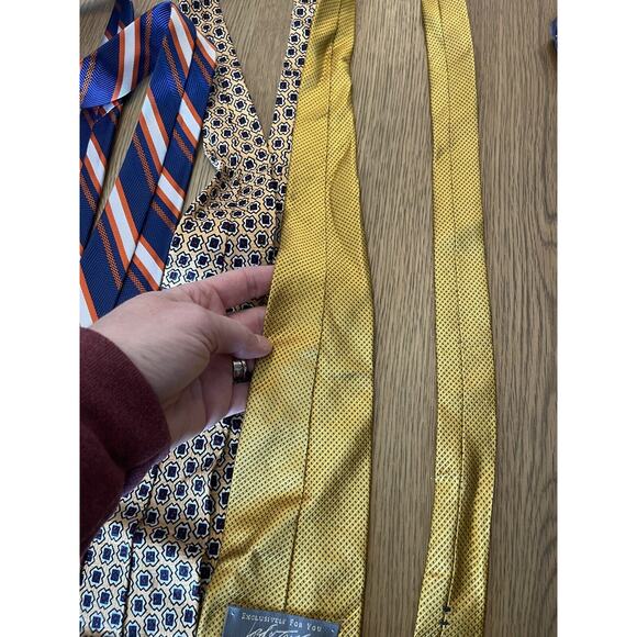 Men’s Designer Silk Tie Lot Valentino Brooks Bros Polo AD 56 Lord Taylor - Picture 10 of 14